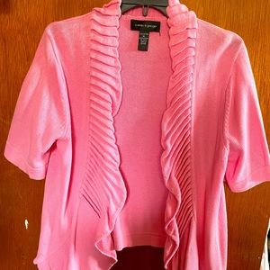 Cable & Gauge pink cardigan